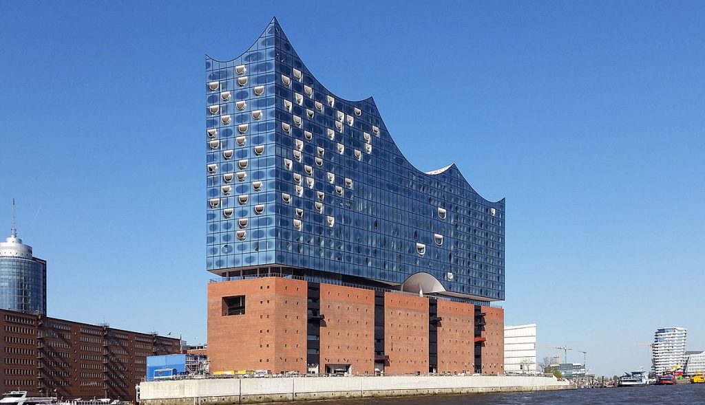 Philharmonie de l'Elbe à Hambourg, exemple d'architecture en béton brut